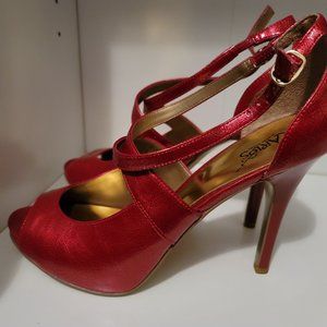 Carlos Santana Believe 2 Cherry Open-Toe Pump